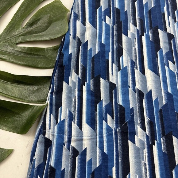 Aventura Womens Dress Size M New Blue Geometric Print Fit Flare Pockets Sundress - Picture 5 of 11